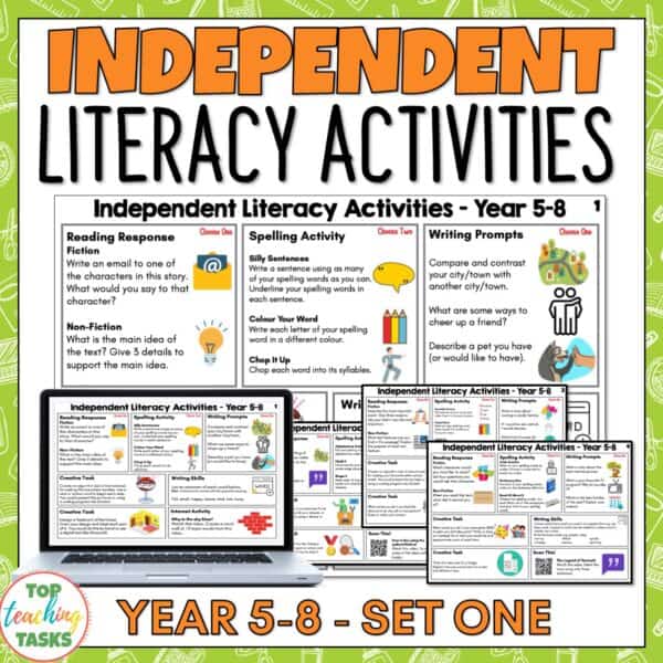 Independent Literacy Activities Print and Digital