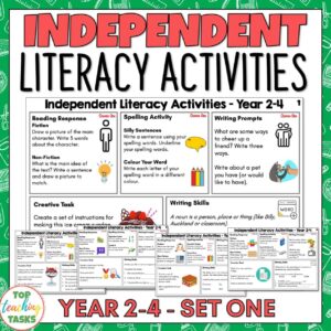 Independent Literacy Activities Year 2 4