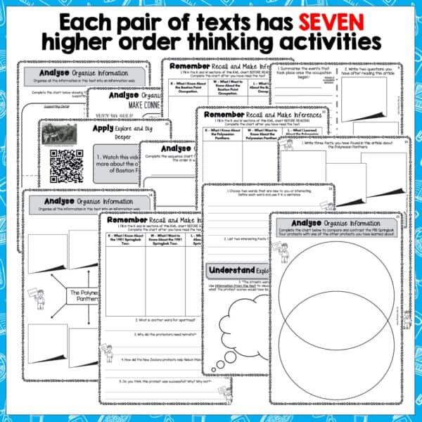 NZ Protests reading comprehension activities NZ Protests reading comprehension activities