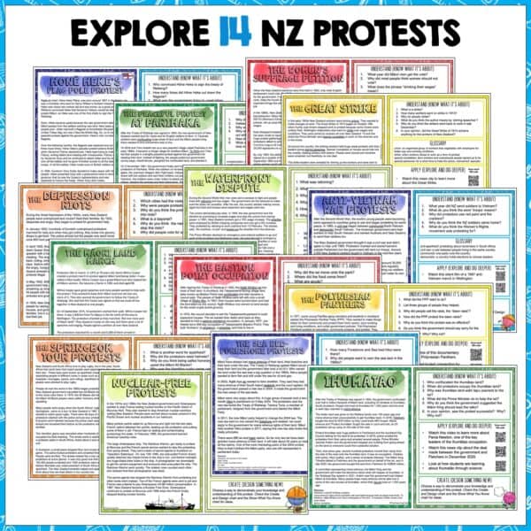New Zealand Protests Task Cards 2 New Zealand Protests Task Cards 2