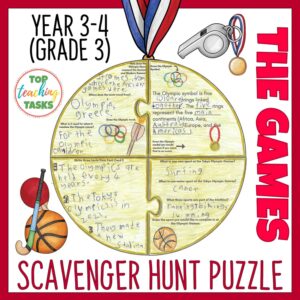 Olympic Games Reading Comprehension puzzle