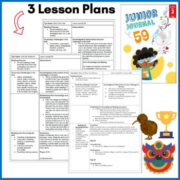 NZ Junior Journal 59 Activities and Lesson Plans - Top Teaching Tasks