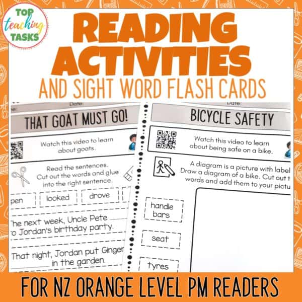 Orange PM Reading Activities