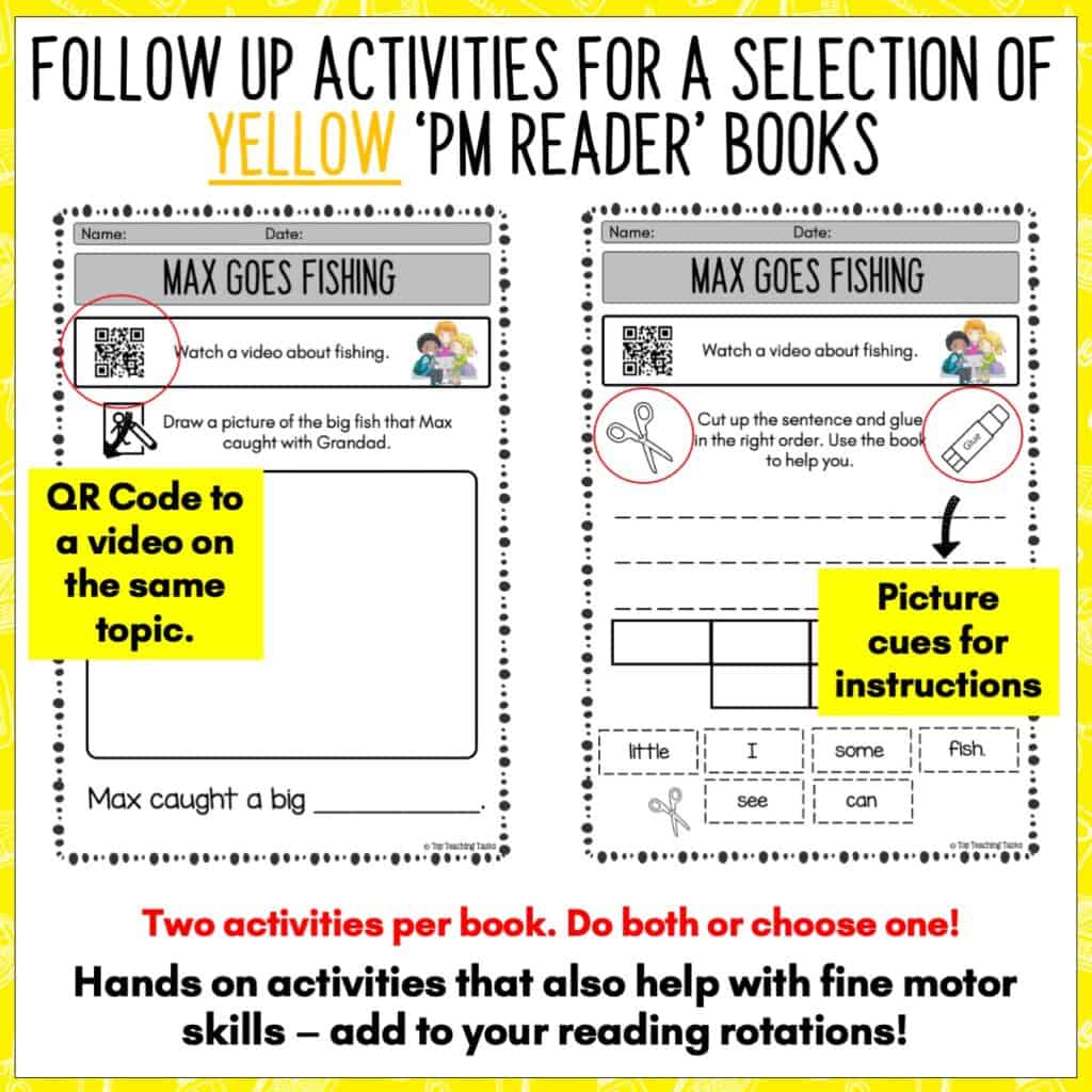 Yellow PM Reader Activities Level 6, 7 and 8 Junior Primary New