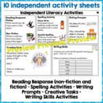 Independent Literacy Activities Years 2 4 set two 1