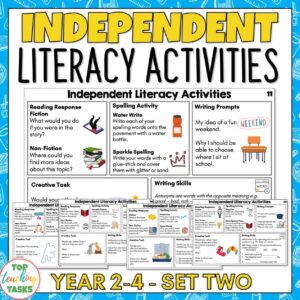 Independent Literacy Activities Years 2 4 set two