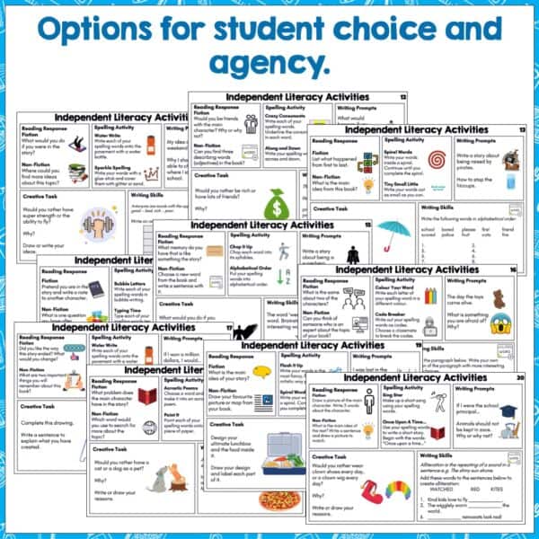 Independent Literacy Activities Years 2 4 set two b Independent Literacy Activities Years 2 4 set two b