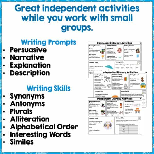 Independent Literacy Activities Years 2 4 set two c Independent Literacy Activities Years 2 4 set two c