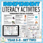 Independent Literacy Activities Years 5 8 set two