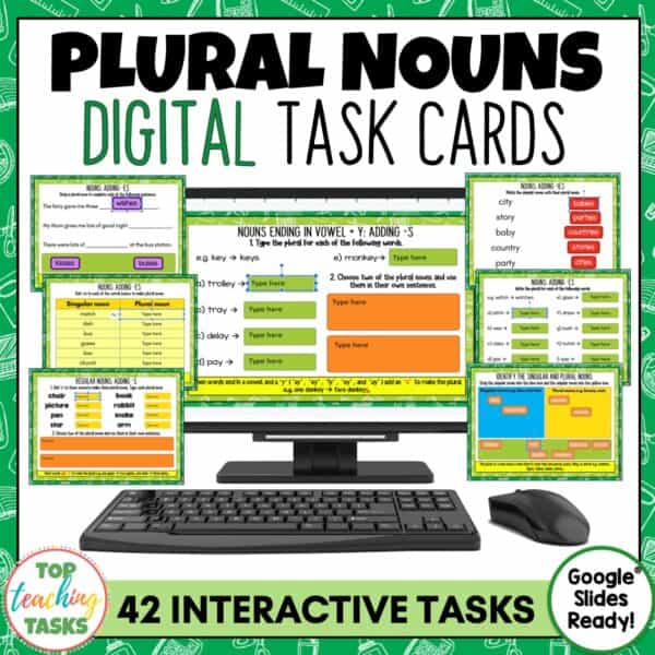 Plural Nouns Digital Activities