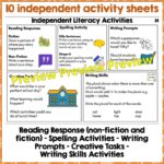 Independent Literacy Activities set three