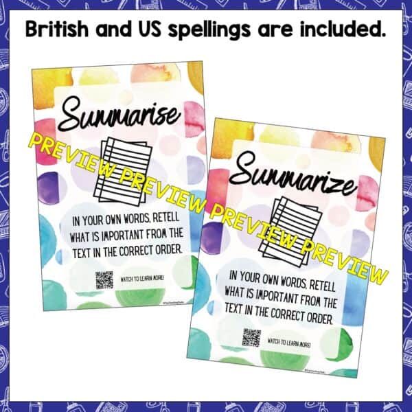 Reading Comprehension Strategy Posters c Reading Comprehension Strategy Posters c