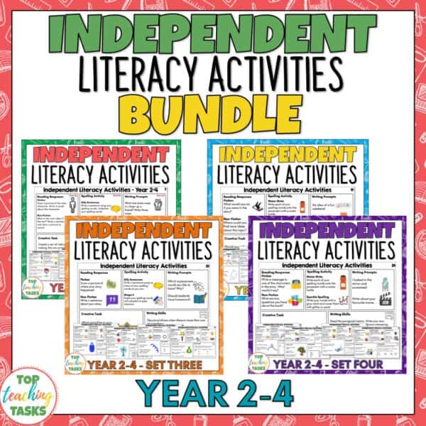 Independent Literacy Activities Year 2-4 Bundle