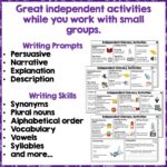 Independent literacy activities year 2-4 set four c