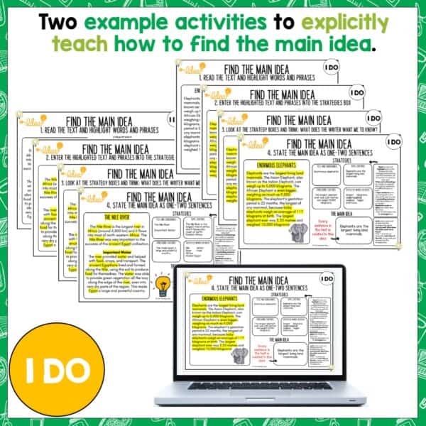 Finding the main idea reading skills 4 Finding the main idea reading skills 4