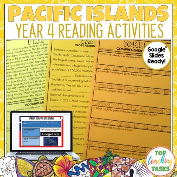 Pacific Islands Reading activities year 4