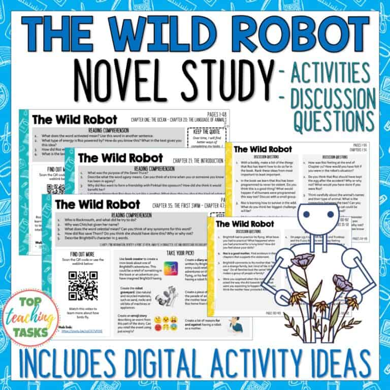 The Wild Robot Novel Study And Discussion Questions - Top Teaching Tasks