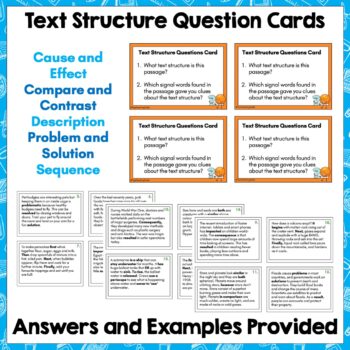 Nonfiction Text Structure Task Cards - Top Teaching Tasks