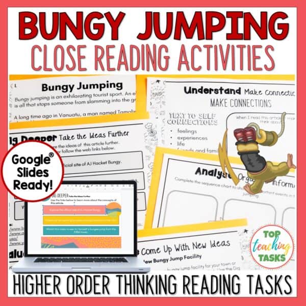 Bungy Jumping Reading Comprehension Activities