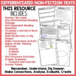 Whitewater Rafting Reading Activities a