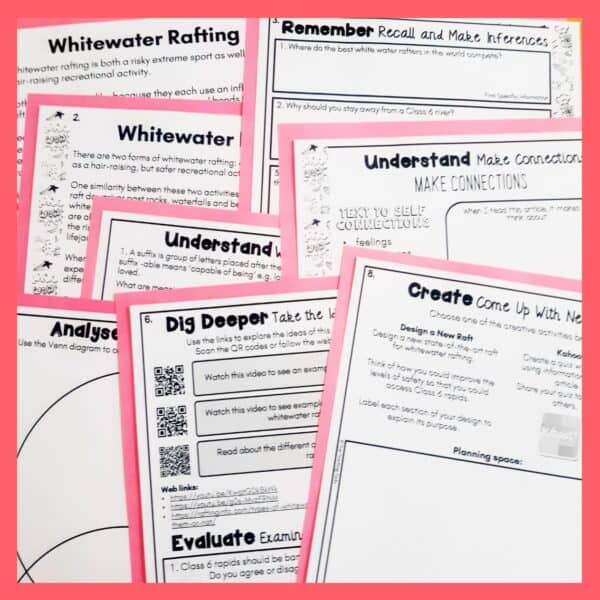 Extreme Sports Reading Activities Bundle l Extreme Sports Reading Activities Bundle l