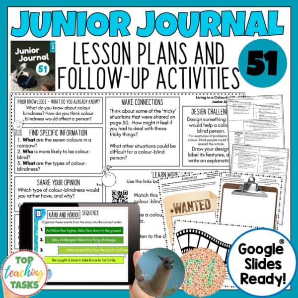 Junior Journal 51 follow up activities