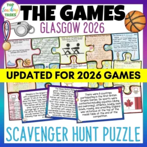 Commonwealth Games Scavenger Hunt Puzzle Activity | Glasgow 2026 Games