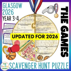 Commonwealth Games Year 3-4 Reading Comprehension Puzzle 2026