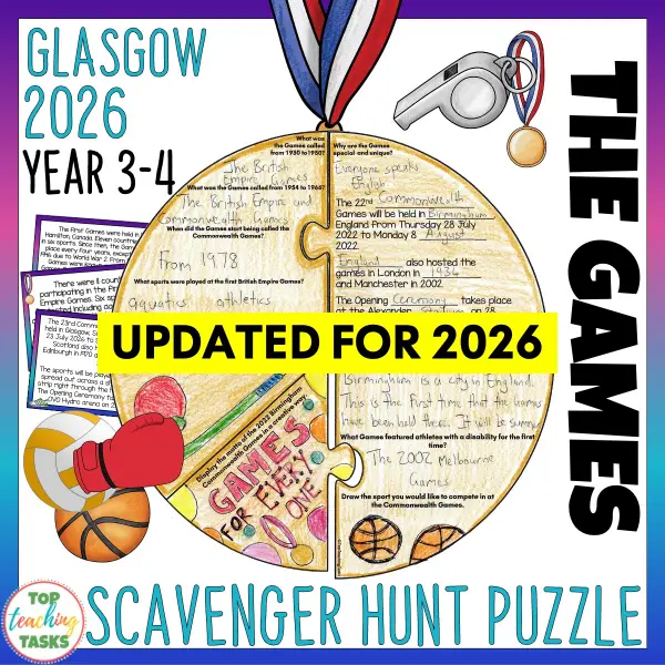 Year 3-4 Commonwealth Games Puzzle d Year 3-4 Commonwealth Games Puzzle d
