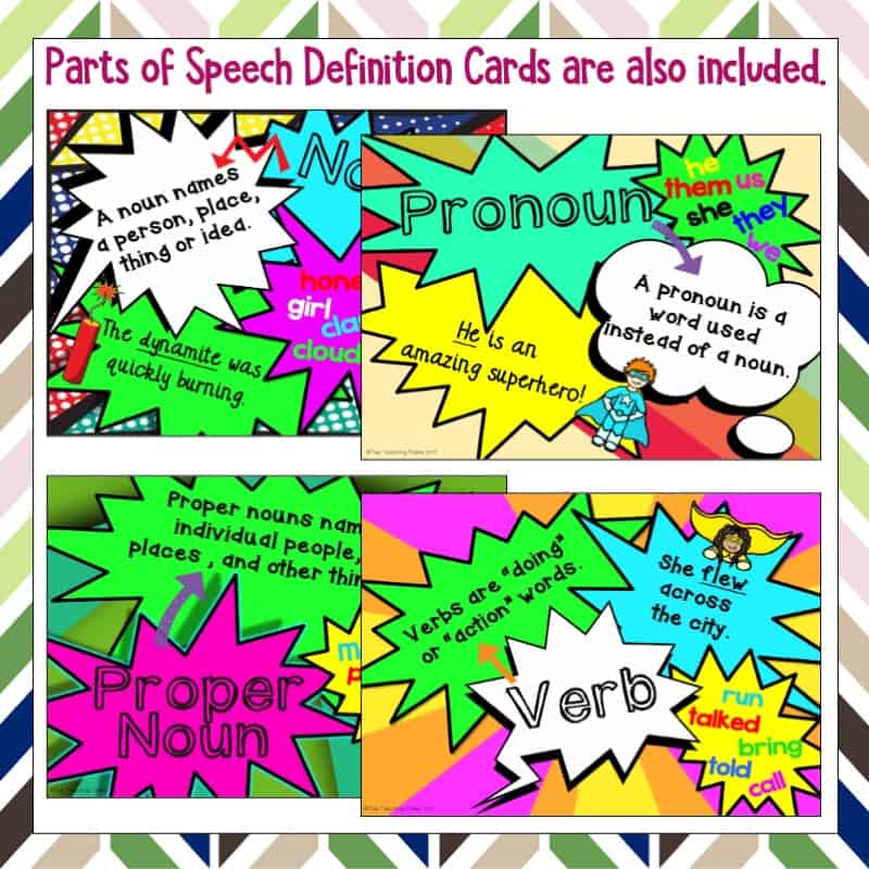 Parts of Speech Challenge Task Cards - Top Teaching Tasks