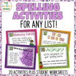 Spelling Activities for Any Spelling List