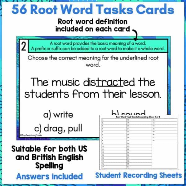 Greek and Latin Root Word Task Cards b