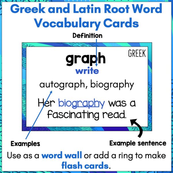 Greek and Latin Root Word Wall Vocabulary a Greek and Latin Root Word Wall Vocabulary a
