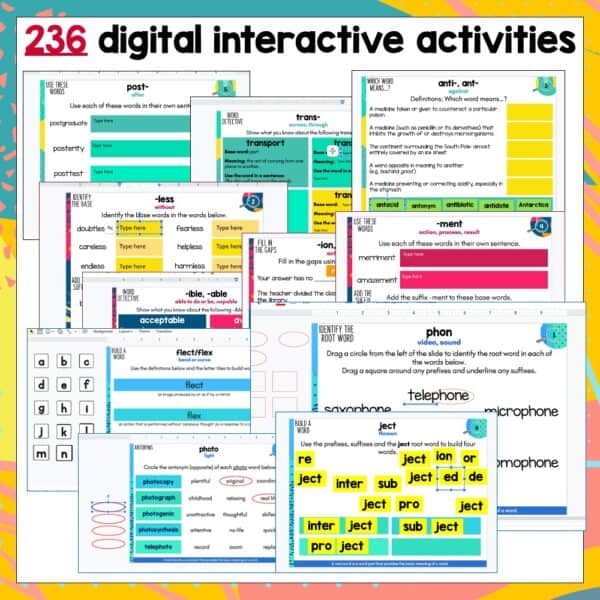 Prefixes Suffixes Root Words Digital Task Cards c Prefixes Suffixes Root Words Digital Task Cards c