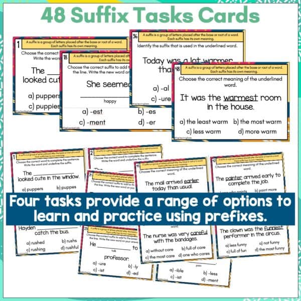 Prefixes, Suffixes and Greek and Latin Root Word Task Cards Bundle b Prefixes, Suffixes and Greek and Latin Root Word Task Cards Bundle b