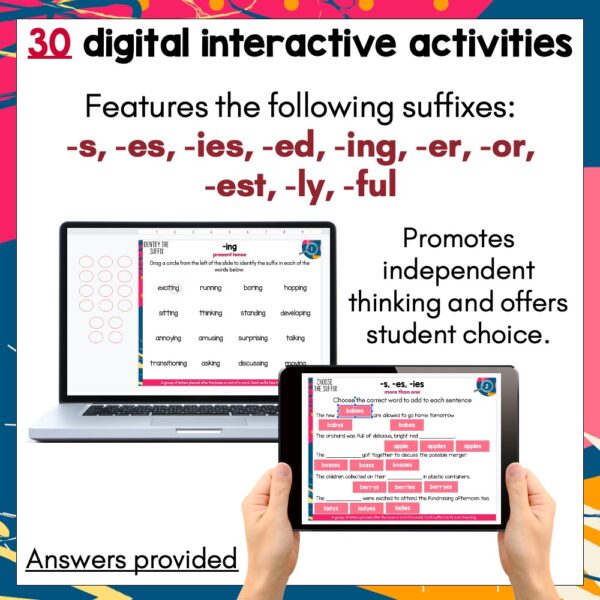 Suffixes Volume One Digital Task Cards b Suffixes Volume One Digital Task Cards b