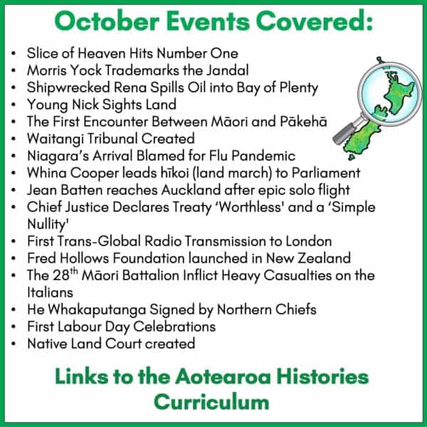 This Week in New Zealand History October Discussion c This Week in New Zealand History October Discussion c