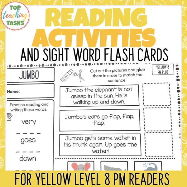 Yellow 8 Reading Comprehension Activities c