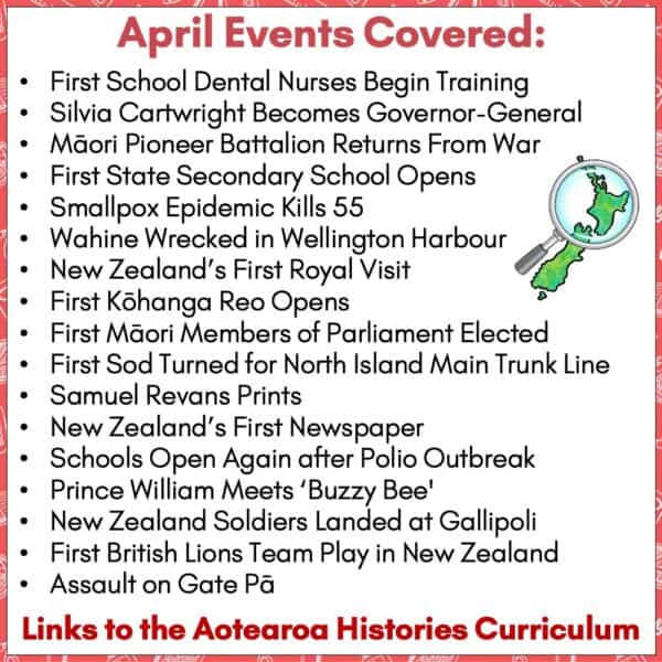 A Week in New Zealand History April c A Week in New Zealand History April c