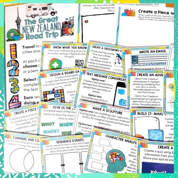 NZ School Journal Task Cards e NZ School Journal Task Cards e