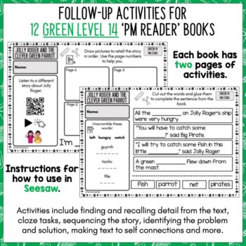 Green Level 14 PM Readers Follow Up Activities - Top Teaching Tasks