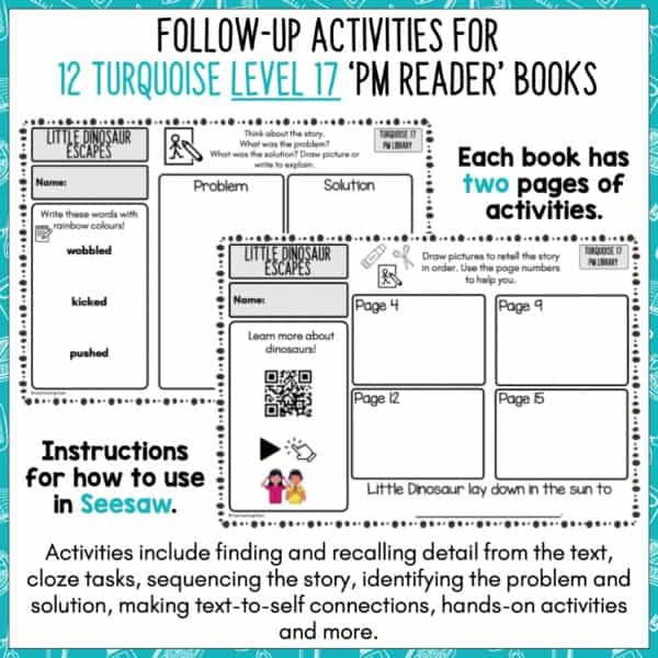 Turquoise Level 17 PM Readers Follow Up Activities a Turquoise Level 17 PM Readers Follow Up Activities a