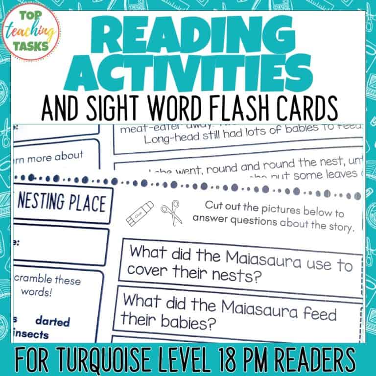 Turquoise Level 18 PM Readers Follow Up Activities Top Teaching Tasks