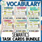 Vocabulary Semantics task card bundle