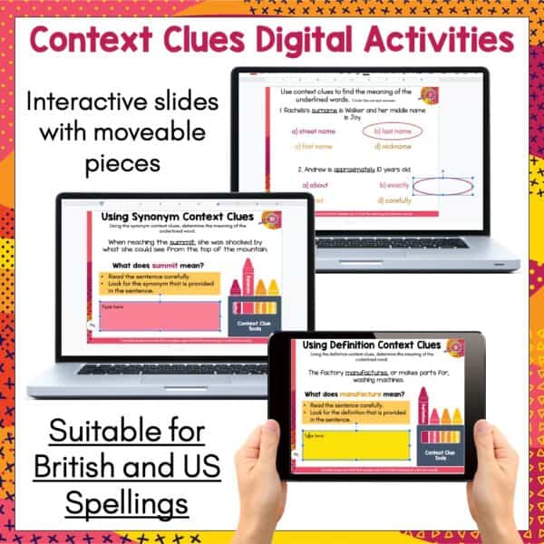 Context Clues Digital Task Cards c Context Clues Digital Task Cards c