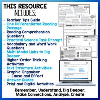 Extreme Weather Reading Comprehension and Science Passages and ...