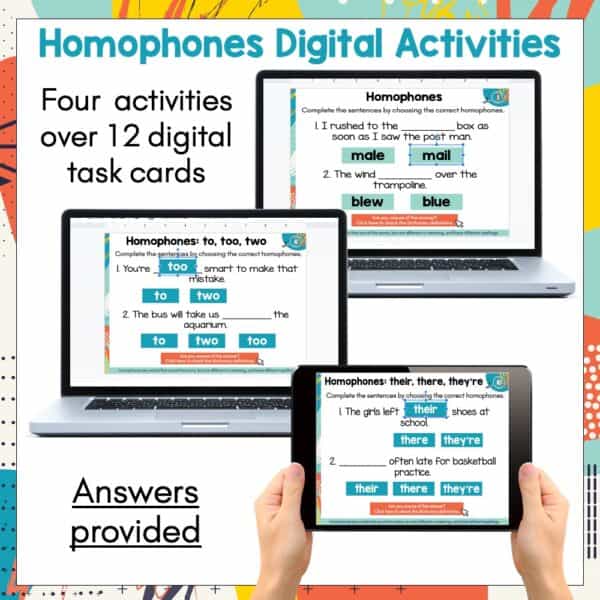 Homophones Homographs and Homonyms Digital activities a Homophones Homographs and Homonyms Digital activities a