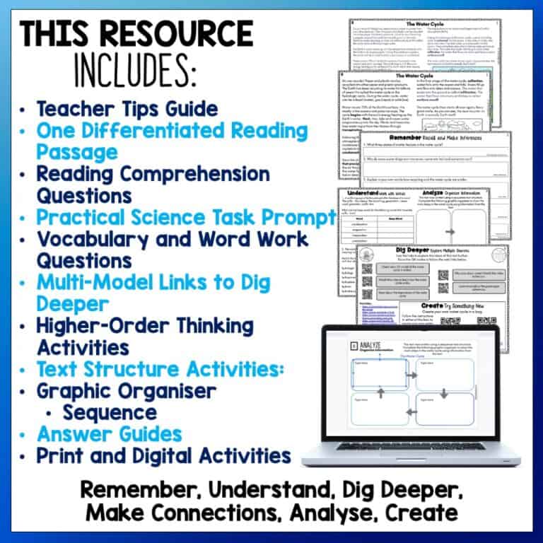 The Water Cycle Reading Comprehension and Science Passages and ...