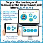 Phonological awareness activities - teacher slide set three b