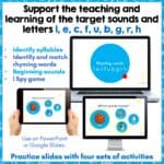 Phonological awareness activities - teacher slide set two preview b